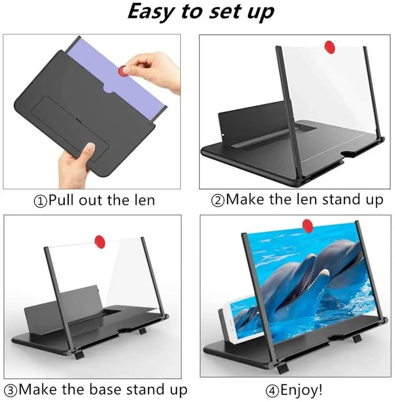 F3 Mobile Screen Magnifier | 4k HD Phone Amplifier | Buy 1 Get 1 Free Deal
