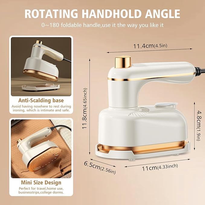 Portable Mini Travel Iron Fabric Steamer for Clothes