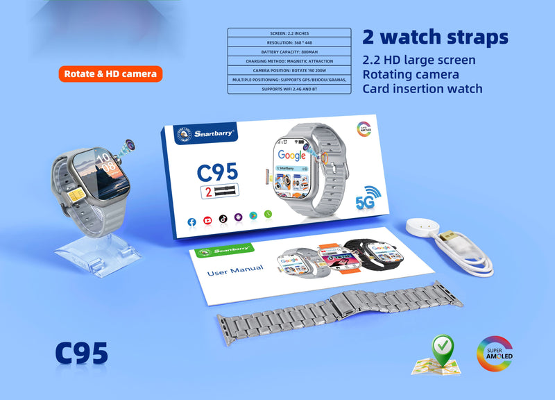 Smart Watch with Sim Card  Waterproof HD Video Call