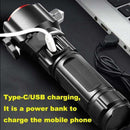 Multi-functional Rechargeable High Power LED Flashlight with Emergency Hammer