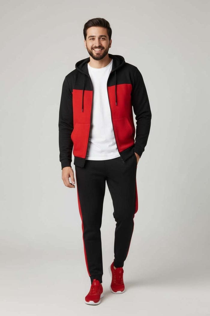 3-Piece Men’s Premium Fleece Tracksuit – Ultra-Soft, Stylish & Winter-Ready