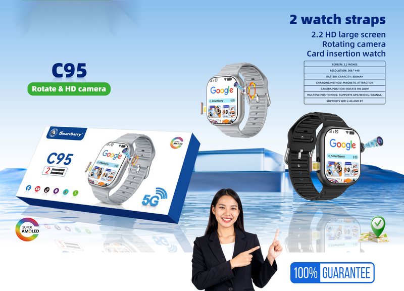 Smart Watch with Sim Card  Waterproof HD Video Call